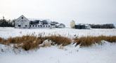 Farmhouse in snow